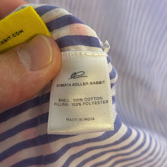 Roberta Roller Rabbit Butterfly Novelty print Queen Pillow case 27x32 100% cotto - Picture 8 of 9